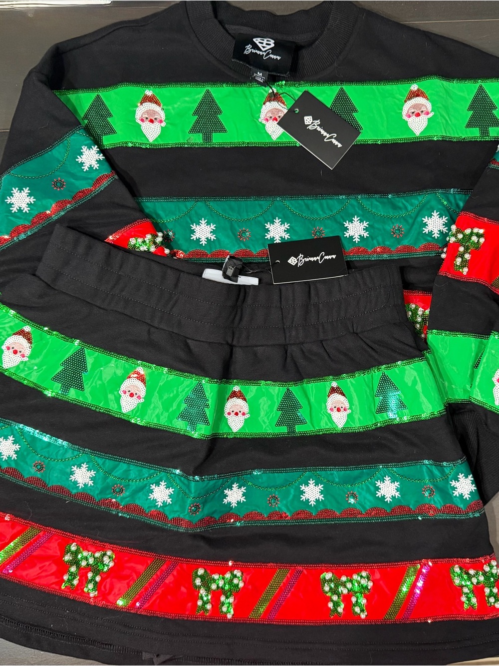 Brianna Cannon Christmas Sweater Set with Skort
